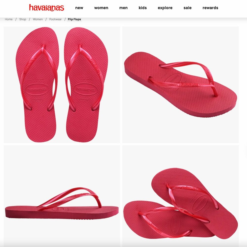 Havaianas Slim Flip Flops Pink Fever